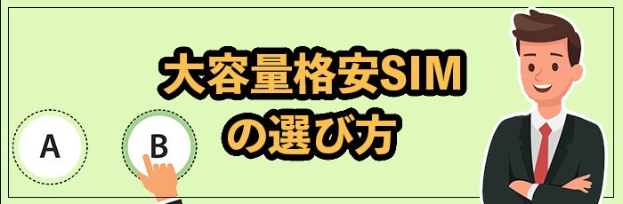 大容量格安SIMの選び方